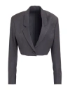 Marsēm Collection Woman Blazer Gunmetal Size 6 Polyester, Viscose, Elastane In Gray
