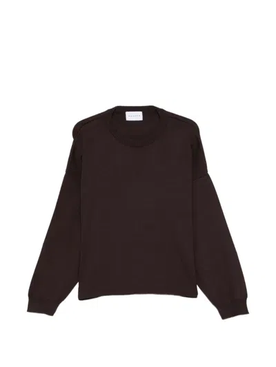 Marsēm Cropped Crew-neck Sweater In Brown