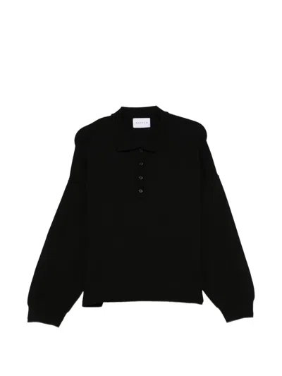 Marsēm Cropped Polo Shirt In Black