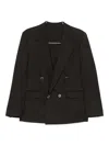 Marsēm Double-breasted Blazer In Black