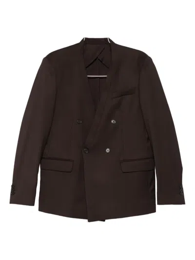 Marsēm Double-breasted Blazer In Brown