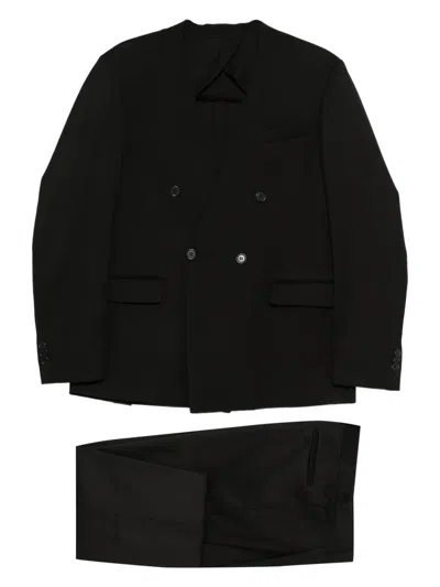Marsēm Double-breasted Suit In Black