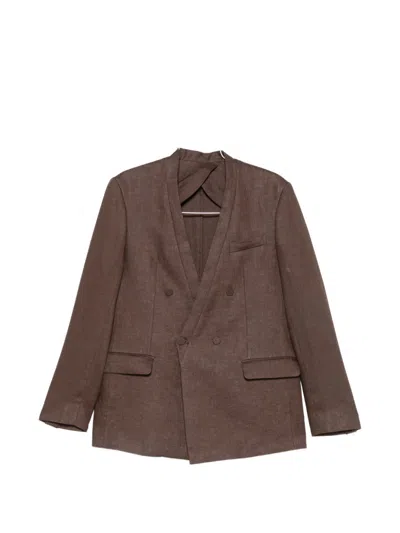 Marsēm Double-breasted Jacket In Brown
