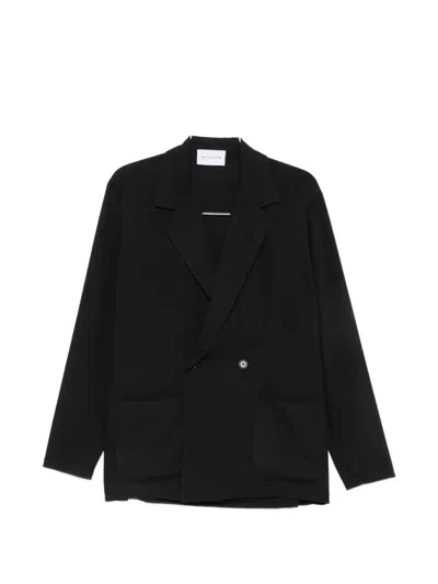 Marsēm Double-breasted Notched-lapel Blazer In Black