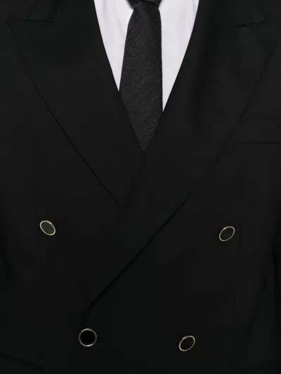 Marsēm Double-breasted Palazzo Suit In Black