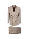Marsēm Double-breasted Six-button Suit In Neutral