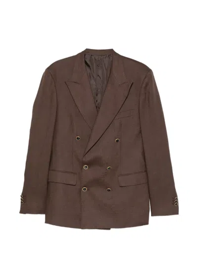 Marsēm Double-breasted Suit In Brown