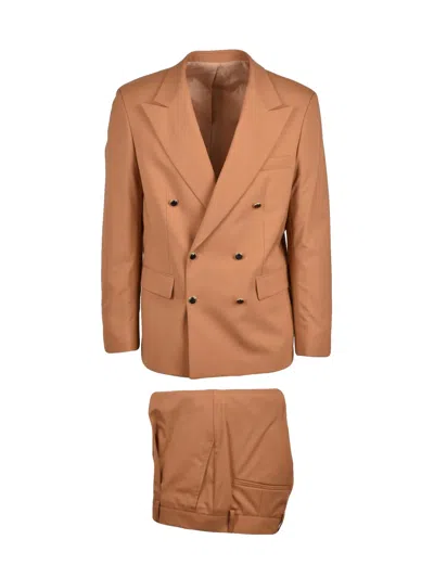 Marsēm Gold Virgin Wool Polyester Elastane Men Suit