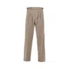Marsēm Pleated Buckle-adjuster Trousers In Brown