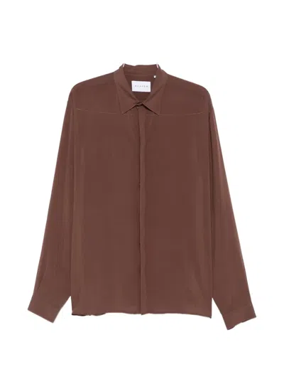 Marsēm Long-sleeve Shirt In Brown