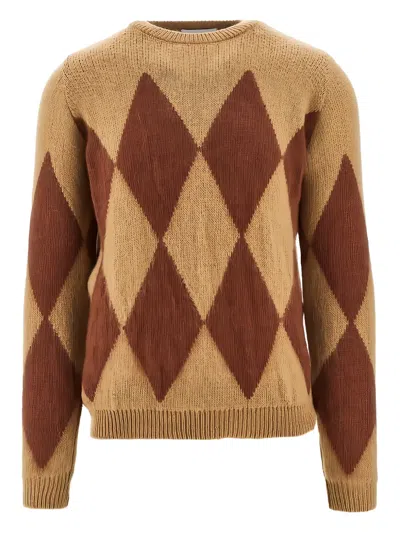MARSĒM LOZENGE ARGYLE PATTERN SWEATER