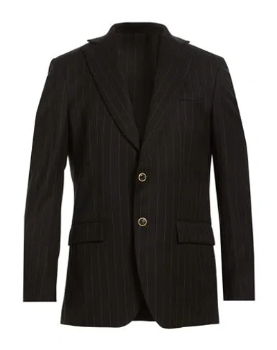Marsēm Man Blazer Black Size 38 Polyester, Viscose, Elastane In Brown