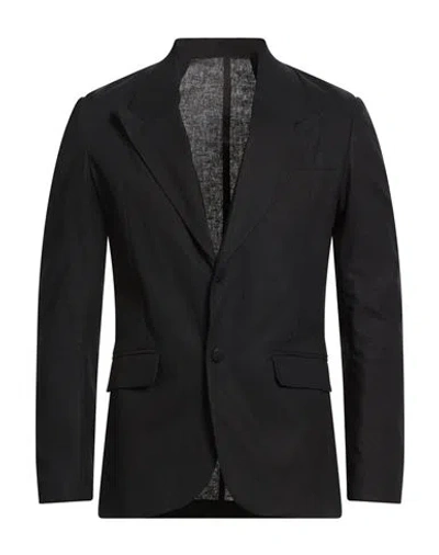 Marsēm Man Blazer Black Size 40 Linen, Cotton