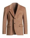 Marsēm Man Blazer Camel Size 40 Cotton, Elastane In Brown