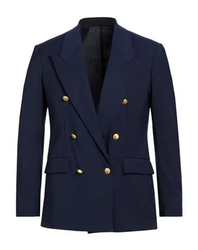 Marsēm Man Blazer Navy Size 40 Polyester, Viscose, Elastane In Blue