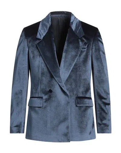 Marsēm Man Blazer Slate Blue Size 38 Cotton