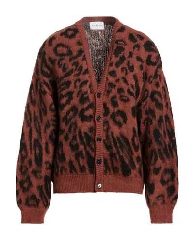 Marsēm Man Cardigan Brown Size L Polyacrylic, Mohair Wool, Polyamide, Polyester