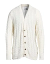 Marsēm Man Cardigan Ivory Size Xxl Cotton, Acrylic In White