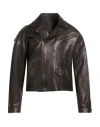 Marsēm Man Jacket Black Size 42 Leather In Black