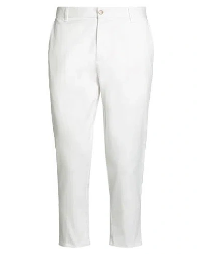 Marsēm Man Pants White Size 36 Cotton, Elastane In Multi