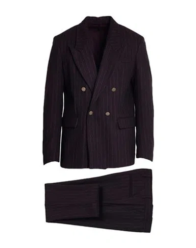 Marsēm Man Suit Plum Size 42 Wool, Polyester, Polyamide In Purple