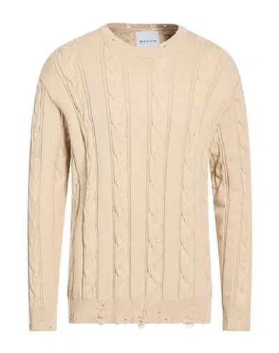 Marsēm Man Sweater Beige Size Xl Viscose, Polyester In Brown