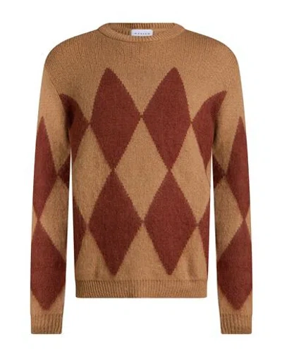 Marsēm Man Sweater Camel Size L Polyacrylic, Mohair Wool, Polyamide, Polyester In Multi