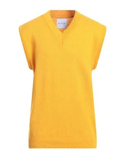 Marsēm Man Sweater Marigold Size Xl Wool, Polyamide In Yellow