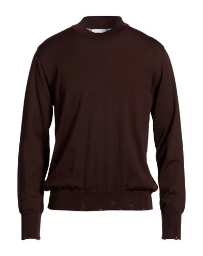 Marsēm Man Turtleneck Dark Brown Size M Wool