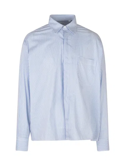Marsēm Marsem Crop Tuck Pocket Shirt In Celeste