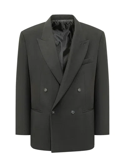 Marsēm Marsem Double-panel Oversized Blazer Jacket With Four-button Detail In Nero