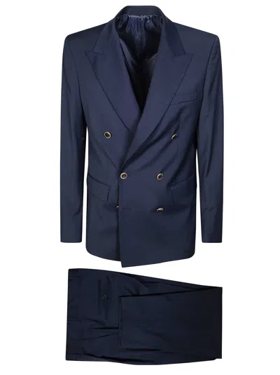 Marsēm Marsem Men's Button-trim Loose-fit Gown Pants In Blu