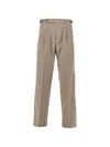 Marsēm Pleated Buckle-adjuster Trousers In Brown