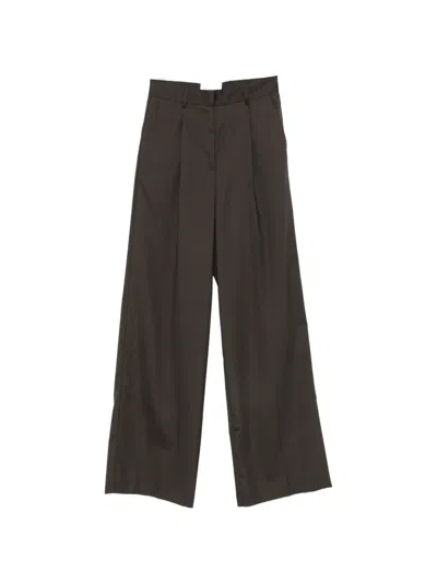 Marsēm Pleated Wide-leg Trousers In Brown