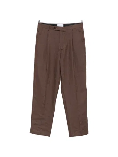 Marsēm Pleated-front Tailored Trousers In Brown
