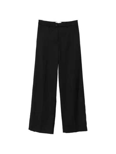 Marsēm Pressed-crease Wide-leg Trousers In Black