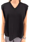 Marsēm Vest Crop Woman Marsem V-neck In Black