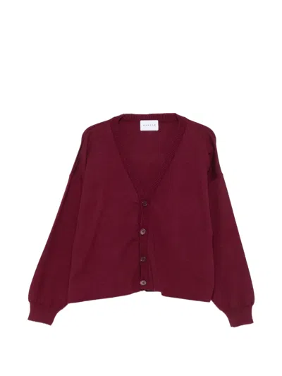 Marsēm V-neck Button-up Cardigan In Red