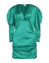 Marsēm Woman Mini Dress Emerald Green Size L Polyester, Elastane