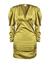 Marsēm Woman Mini Dress Mustard Size M Polyester, Elastane In Yellow
