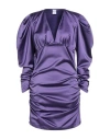 Marsēm Woman Mini Dress Purple Size L Polyester, Elastane In Blue