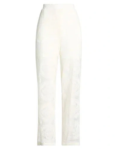 Marsēm Woman Pants Ivory Size 8 Cotton In White
