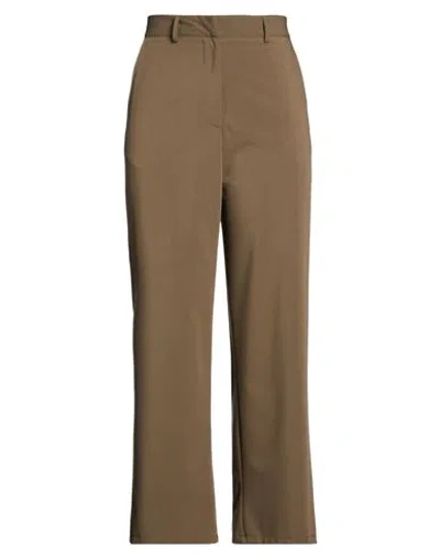 Marsēm Woman Pants Khaki Size 10 Polyester, Viscose, Elastane In Brown
