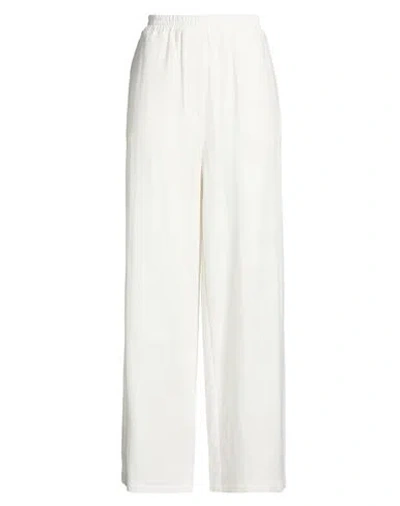 Marsēm Woman Pants White Size 10 Linen, Cotton