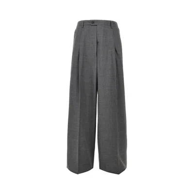 Marsēm Wool-blend Pants With Dart In Black
