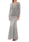 Marsoni By Colors Scoop Fit And Flare Dress In Silver