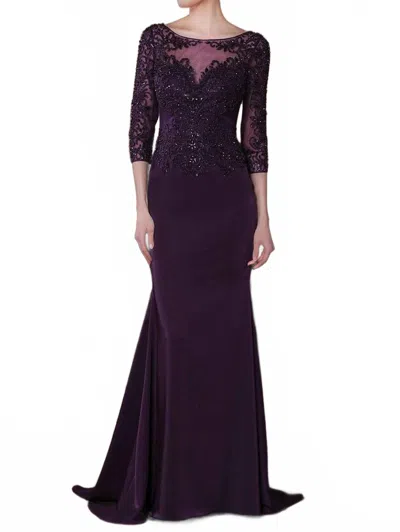 Marsoni By Colors Tracey Maxi Dress In Plum In Burgundy