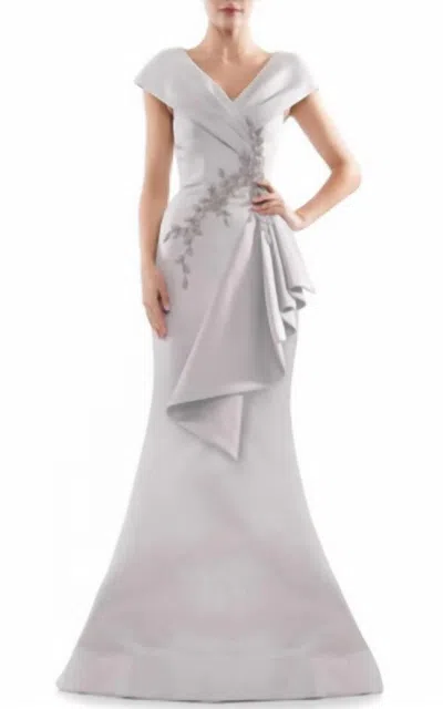Marsoni By Colors Trumpet Gown In Silver In Grey