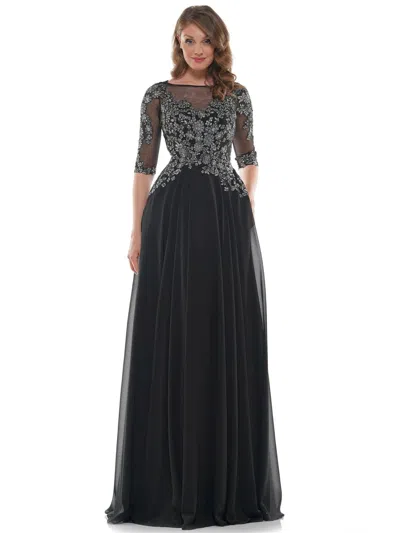 Marsoni Long Long Mother Of Bride Chiffon Dress 157 In Black