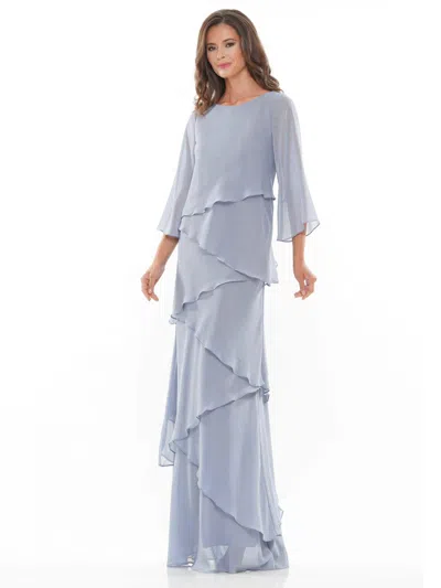 Marsoni Long Mother Of The Bride Chiffon Dress 302 In Gray